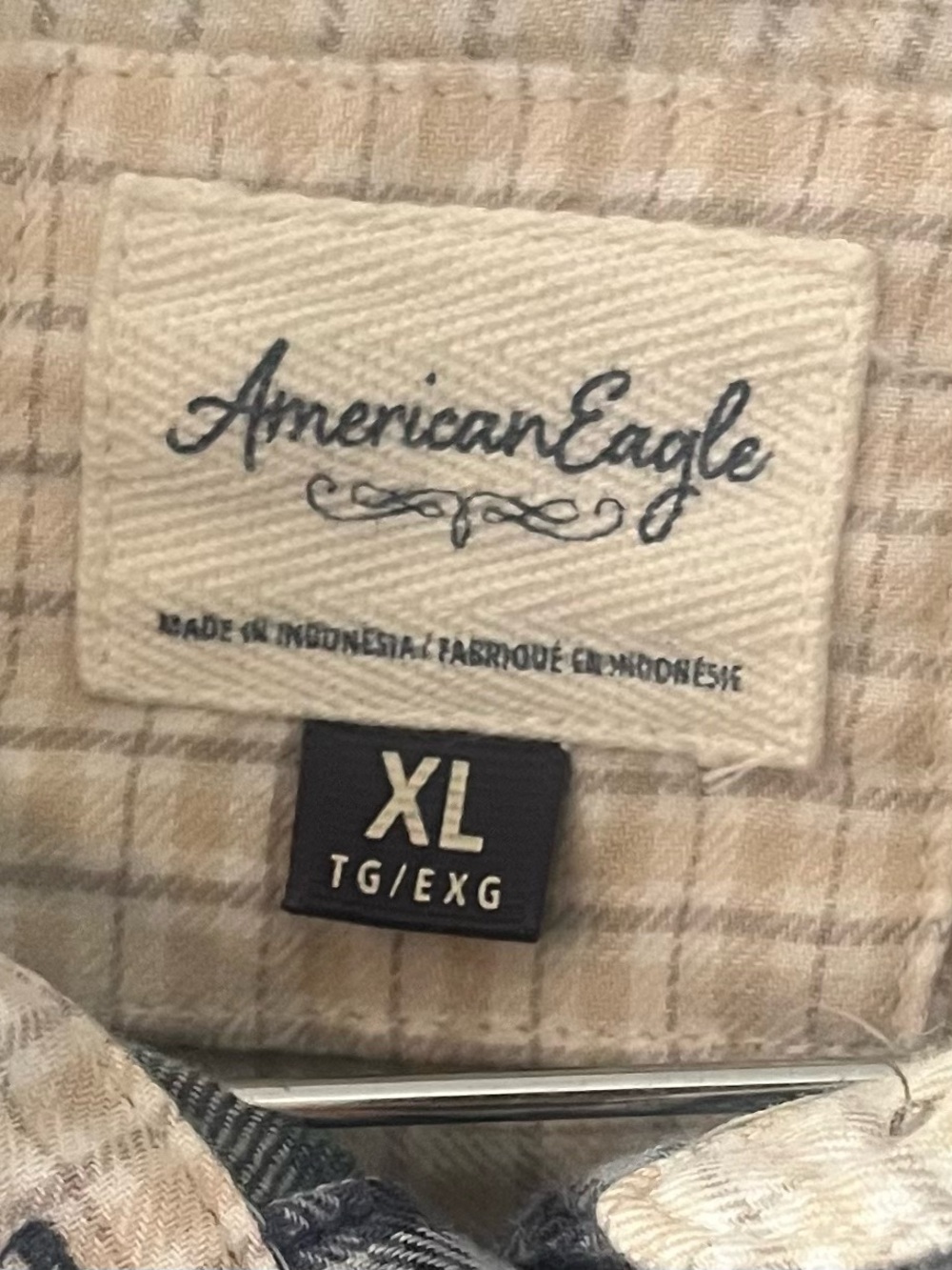 American Eagle Outfitters Plaid Long Sleeve Boxy Shirt, Women’s XL, Cozy - Picture 3 of 3